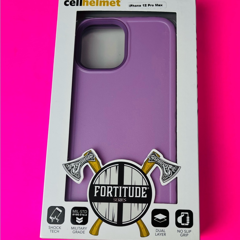 Cellhelmet Fortitude Series iPhone 12 Pro Max Military Grade Purple Case